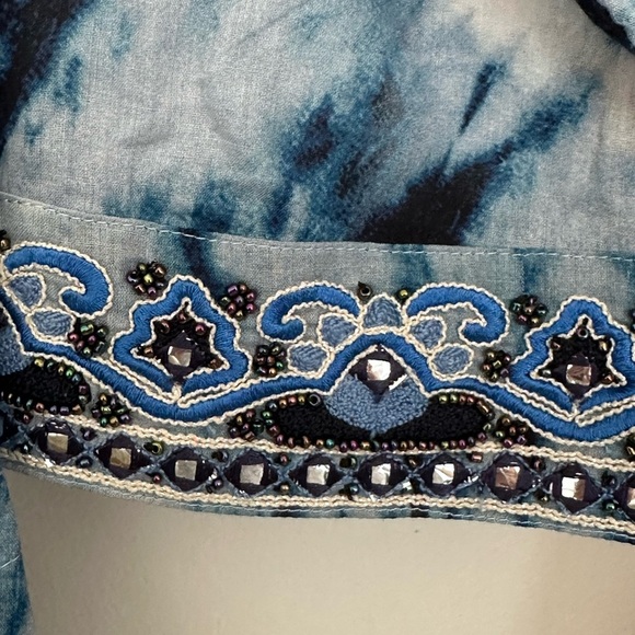 Soft Surroundings Blue Tie-Dye Maxi Dress - Picture 6 of 6